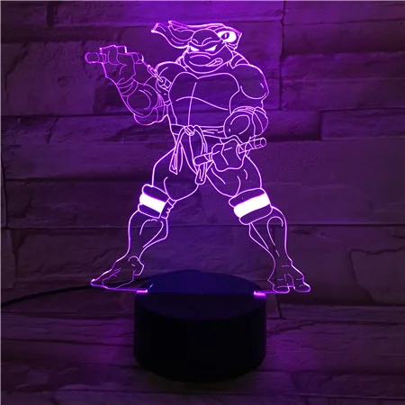 Teenage mutant ninja turtles 3D LED Night Light 7 Color Changing Lamp Decoration Action Figure Toy 1 - TMNT Shop