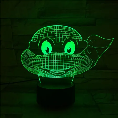 Teenage mutant ninja turtles 3D LED Night Light 7 Color Changing Lamp Decoration Action Figure Toy 2 - TMNT Shop